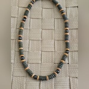 Mens Beaded Wood beads surferTribal Chocker Beach Necklace